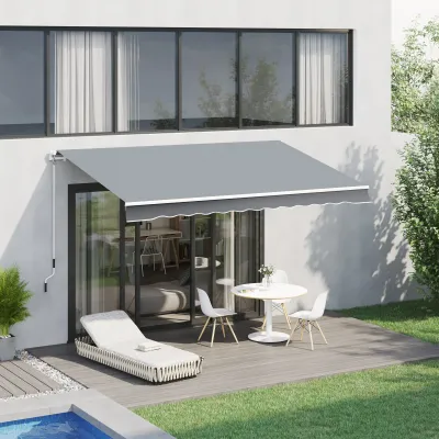 Sonnenstore Aluminium Polyester wasserdicht 3m x 2,5m Grau