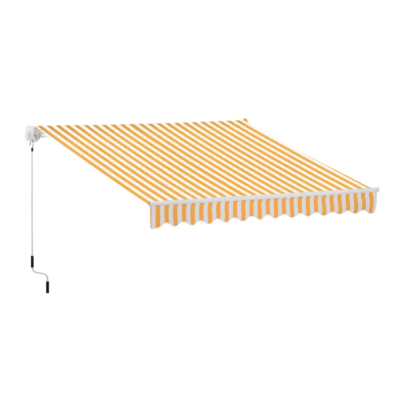 Sonnenstore, Markise 3 x 2.5 m  mit Kurbel, einstellbarer Winkel 45°-85°, orange