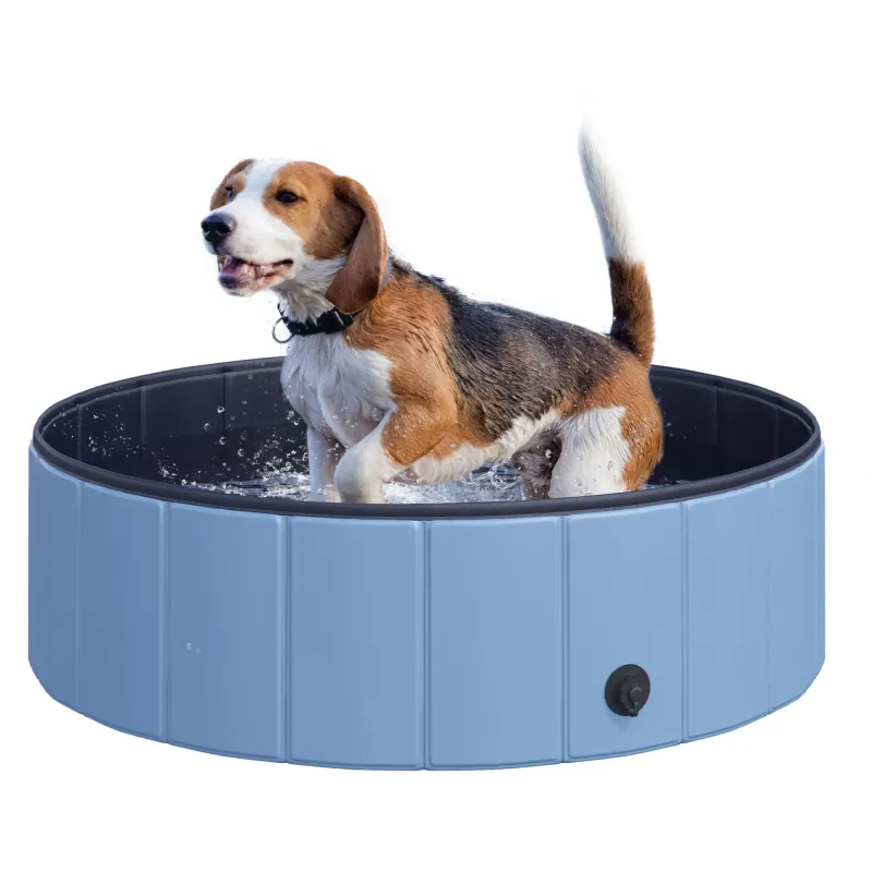 Hundepool Planschbecken für Hunde Blau Ø100 x H30 cm ideal für heisse Tage im Garten