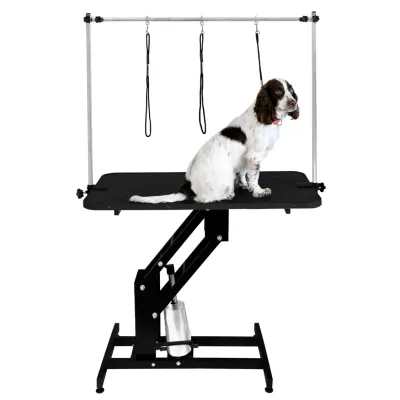 Hydraulischer Trimmtisch Pflegetisch Grooming Table Höhenverstellbar für grössere Haustiere