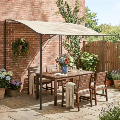 Pavillon Sonnenstore 3 x 2,5 m mit klappbarem Seitendach UV-Schutz