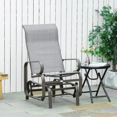 Schaukelstuhl Stuhl für Garten Terrasse BalkonGrau60 x 78 x 105 cm