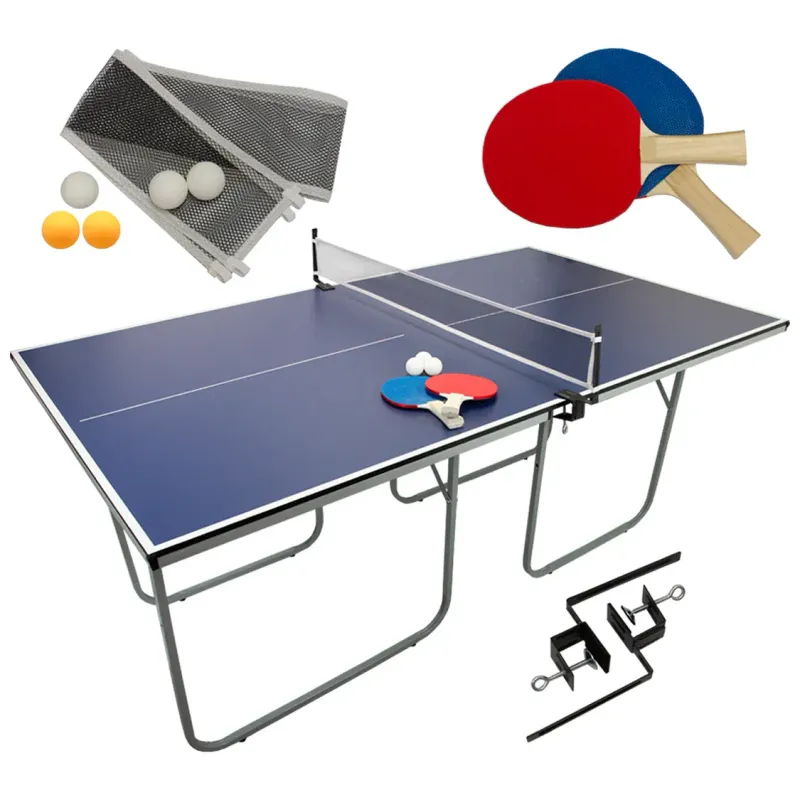 Klapptischtennisplatte für Zuhause & Büro | inkl. Netz, Schlägern + 2 extra Bälle Klapptischtennisplatte für Zuhause & Büro | inkl. Netz, Schlägern + 2 extra Bälle