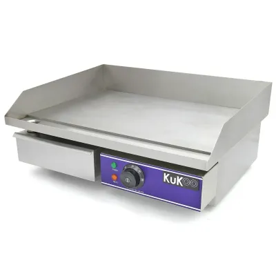 Gastro Griddle‑Platte Grill – 50cm, Gusseisen, Edelstahl, 4.2 kW, 300 C°