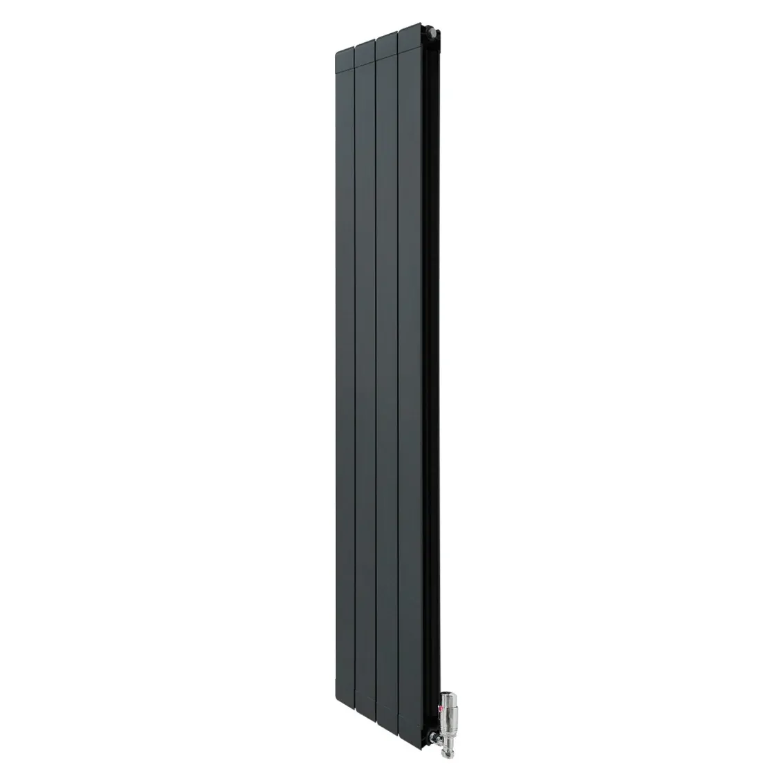 Aluminium Paneelheizkörper Anthrazitgrau – 1800x315 mm, Chrom Thermostatventile Aluminium Paneelheizkörper Anthrazitgrau – 1800x315 mm, Chrom Thermostatventile