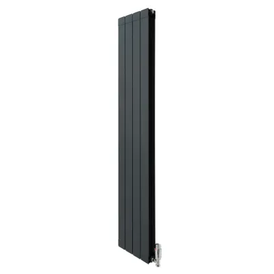 Aluminium Paneelheizkörper Anthrazitgrau – 1800x315 mm, Chrom Thermostatventile Aluminium Paneelheizkörper Anthrazitgrau – 1800x315 mm, Chrom Thermostatventile