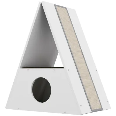 Katzenhaus 2 Ebenen – Schlafplatz, 2 Teppiche, 4 Sisal-Kratzflächen, Höhle