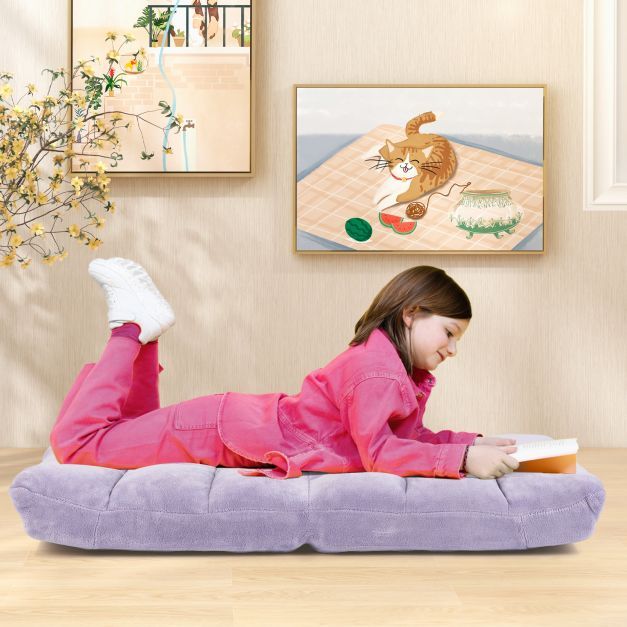 Bodenstuhl Faltbares Lazy Sofa – Tatami Bodenkissen, lila