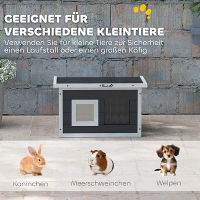 Katzenhaus, Nagerhaus Rückzugsort – Kratzmatte, Türklappe, Grau