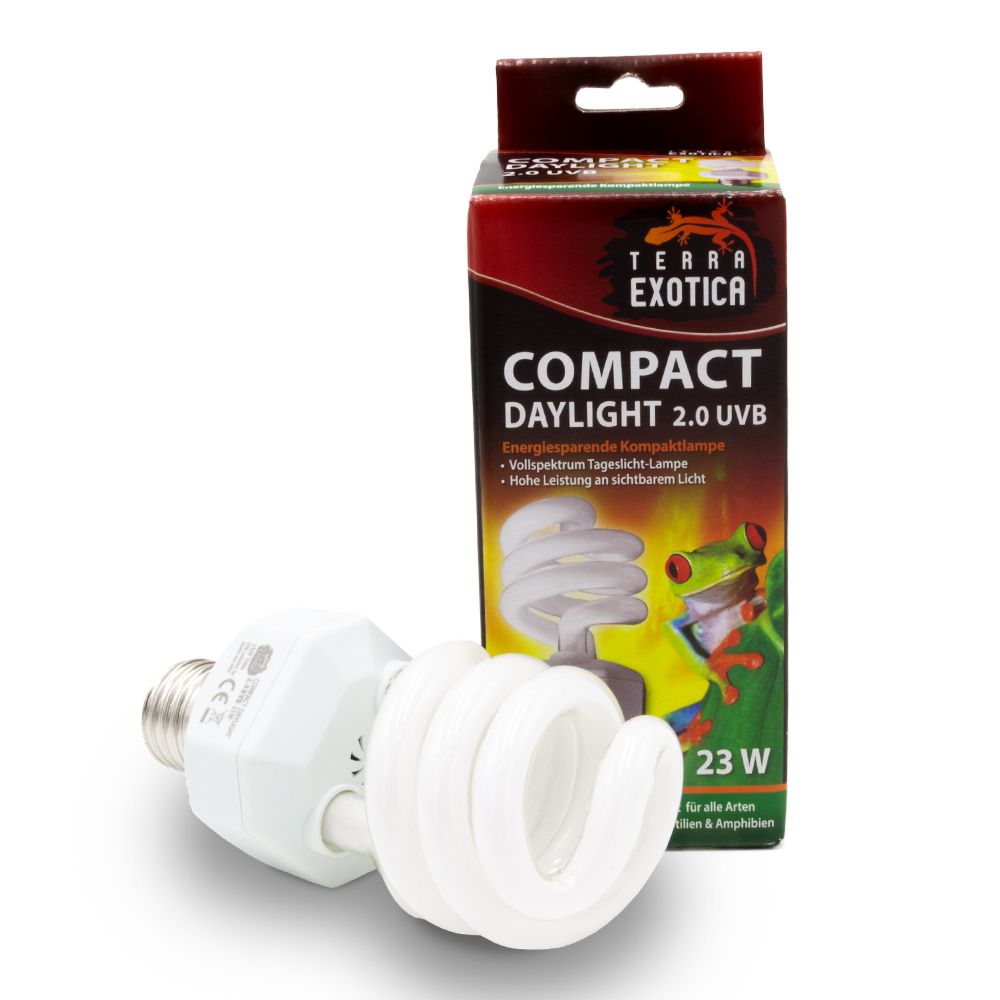 Compact Daylight 2.0 UVB – Energiesparende Terrarium Kompaktlampe, 23 Watt