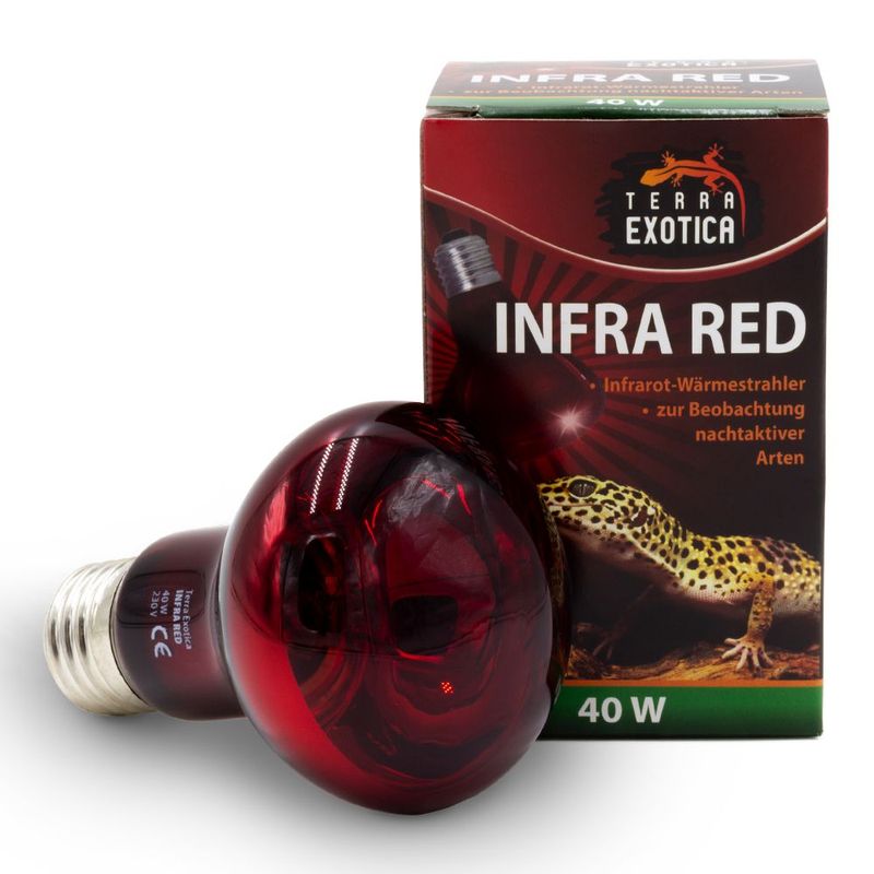Infra Red – Infrarot Reflektorstrahler für Terrarium, 40 Watt