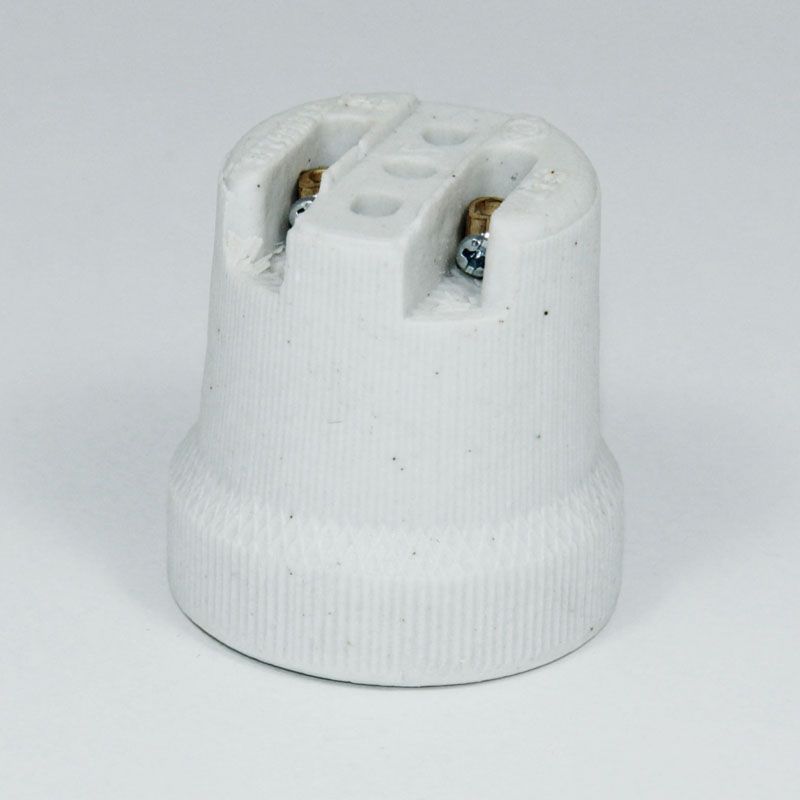 Porzellanfassung E27 - einteilig