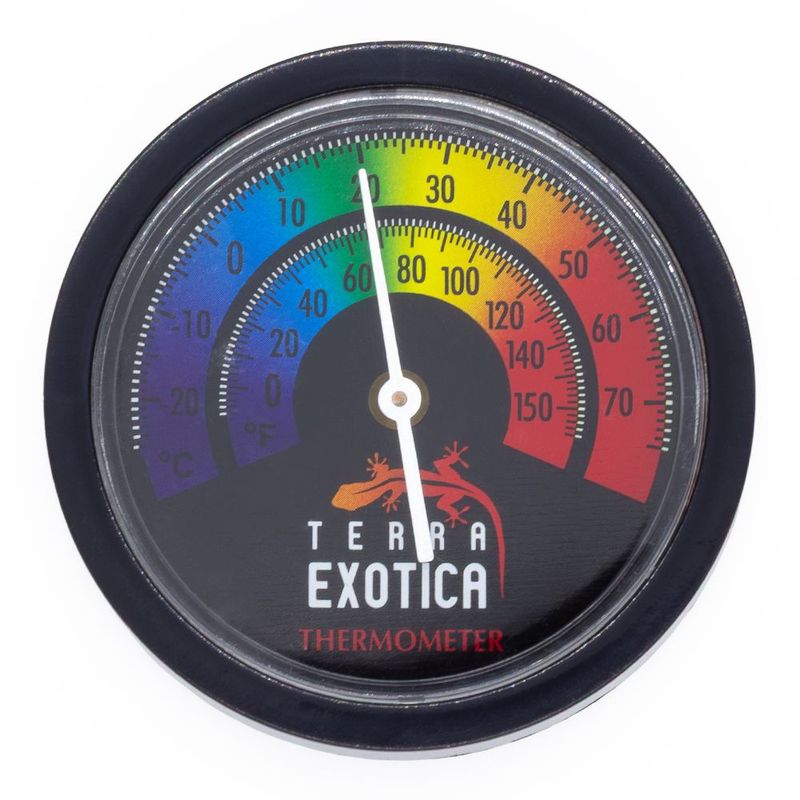 Terrarium Thermometer – Analog – Schwarz mit farbiger Skala