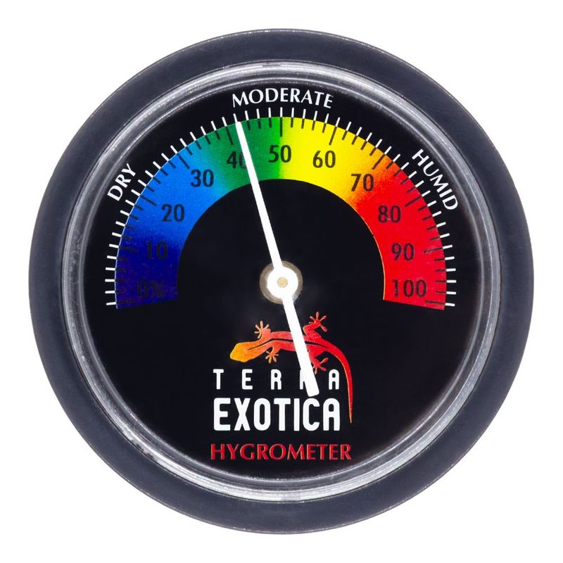 Terrarium Hygrometer – Analog – Schwarz mit farbiger Skala