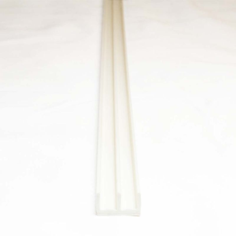 Terrarien Glasführungsprofil – Unten, 4 mm / 100 cm – Weiss
