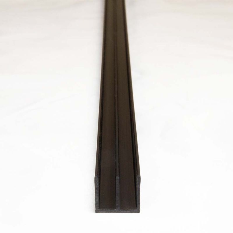 Terrarium Glasführungsprofil – Oben, 4 mm / 150 cm – Schwarz