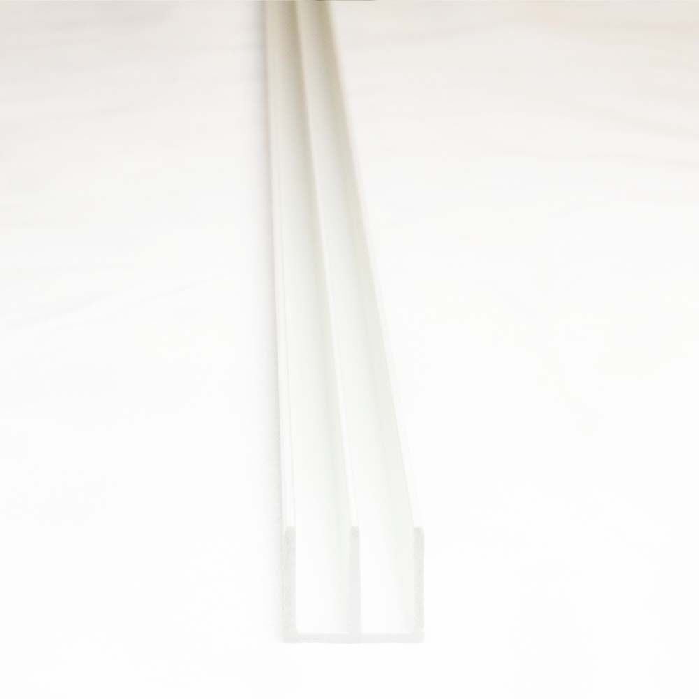 Terrarium Glasführungsprofil – Oben, 4 mm / 150 cm – Weiss