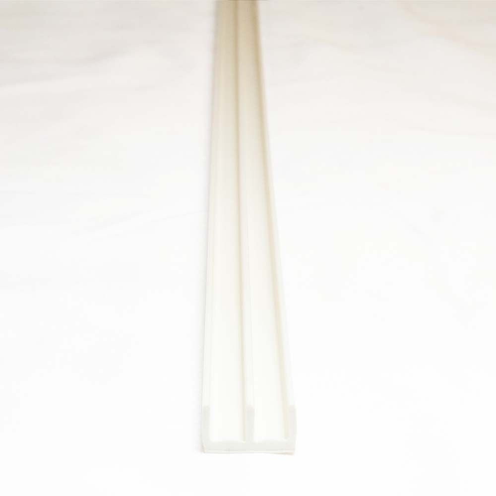 Terrarien Glasführungsprofil – Unten, 4 mm / 150 cm – Weiss