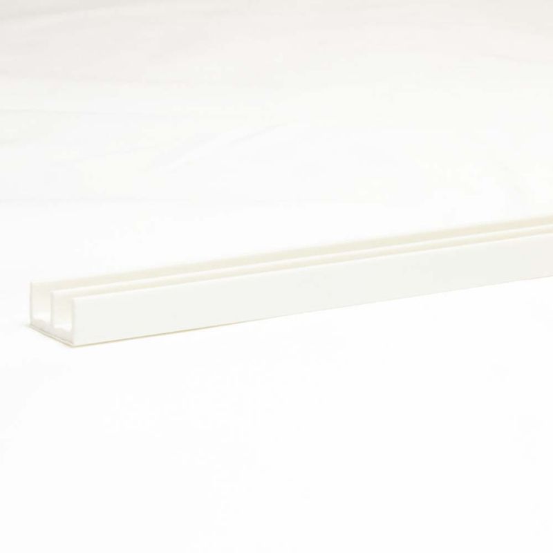 Terrarien Glasführungsprofil – Unten, 4 mm / 150 cm – Weiss