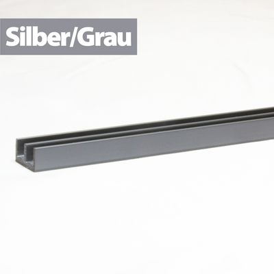 Terrarium Glasführungsprofil – Unten, 4 mm / 100 cm – Silber