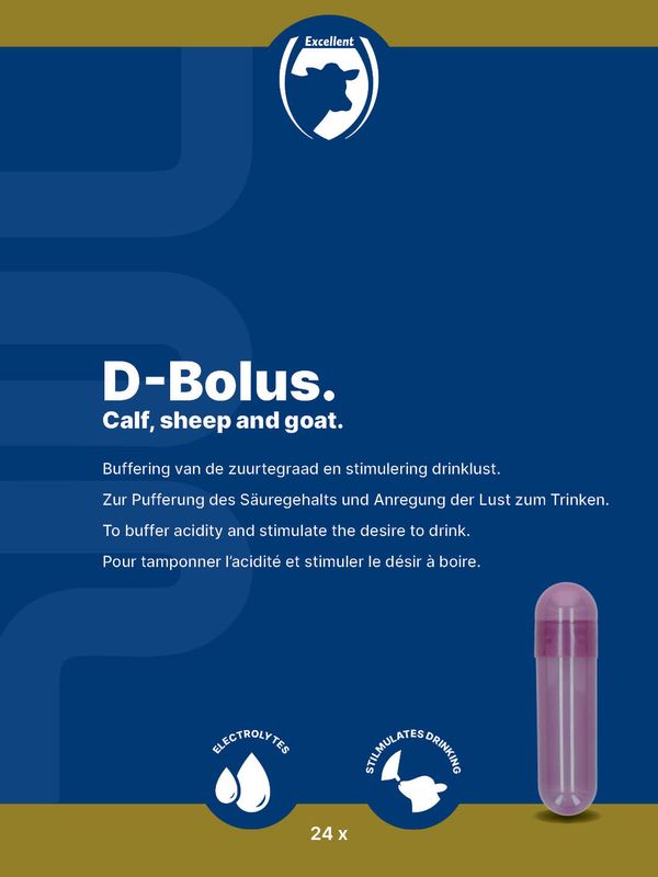 D-Bolus – 24 Stück – Bicarbonattablette – Kälber – Ergänzungsfuttermittel