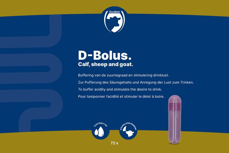 D-Bolus – Bicarbonattablette – 72 Stück – Für Kälber, Ziegen und Schafe