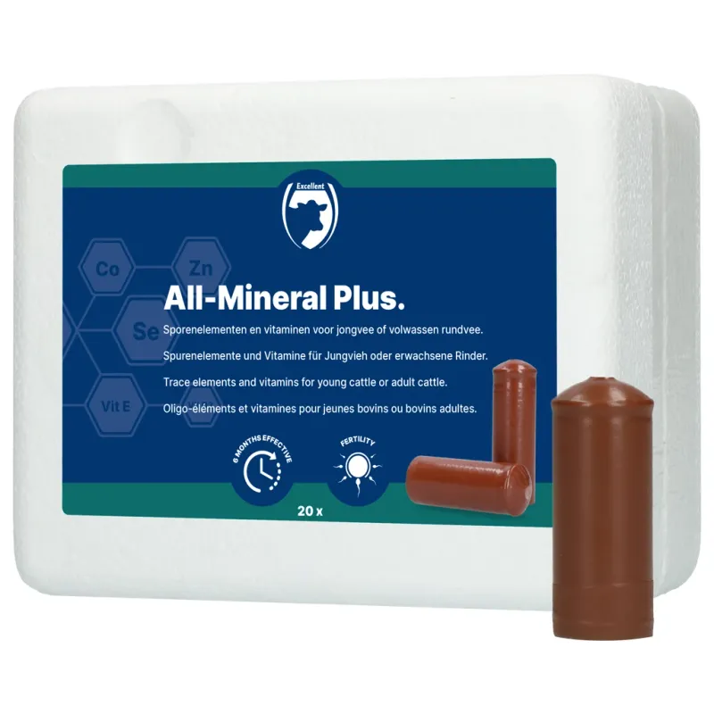 All Minerall Plus Bolus – 20 Stück – Optimales Weidewachstum – Rinder