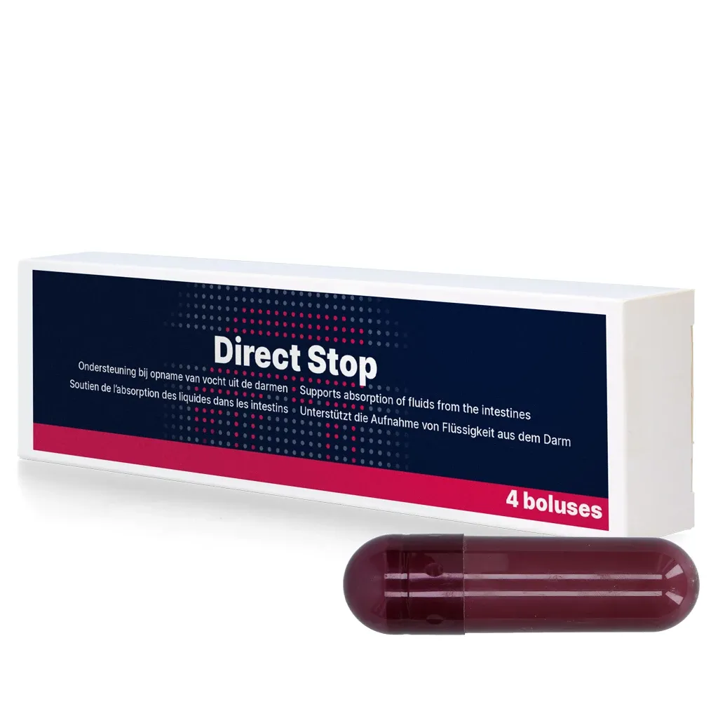 Direct Stop – 4 x 90 g – Bolus für Rindvieh – Verdickt Kot