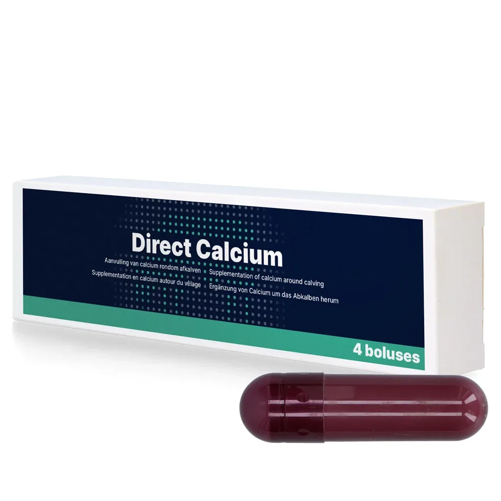 Direct Calcium – 4 x 94 g – Bolus für Milchkühe – Calcium