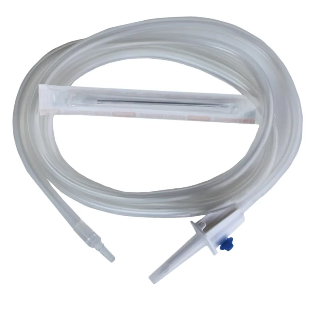 Infusionsset mit Stechnadel + Nadel – Infusionszubehör für Rinder – 16,5 cm