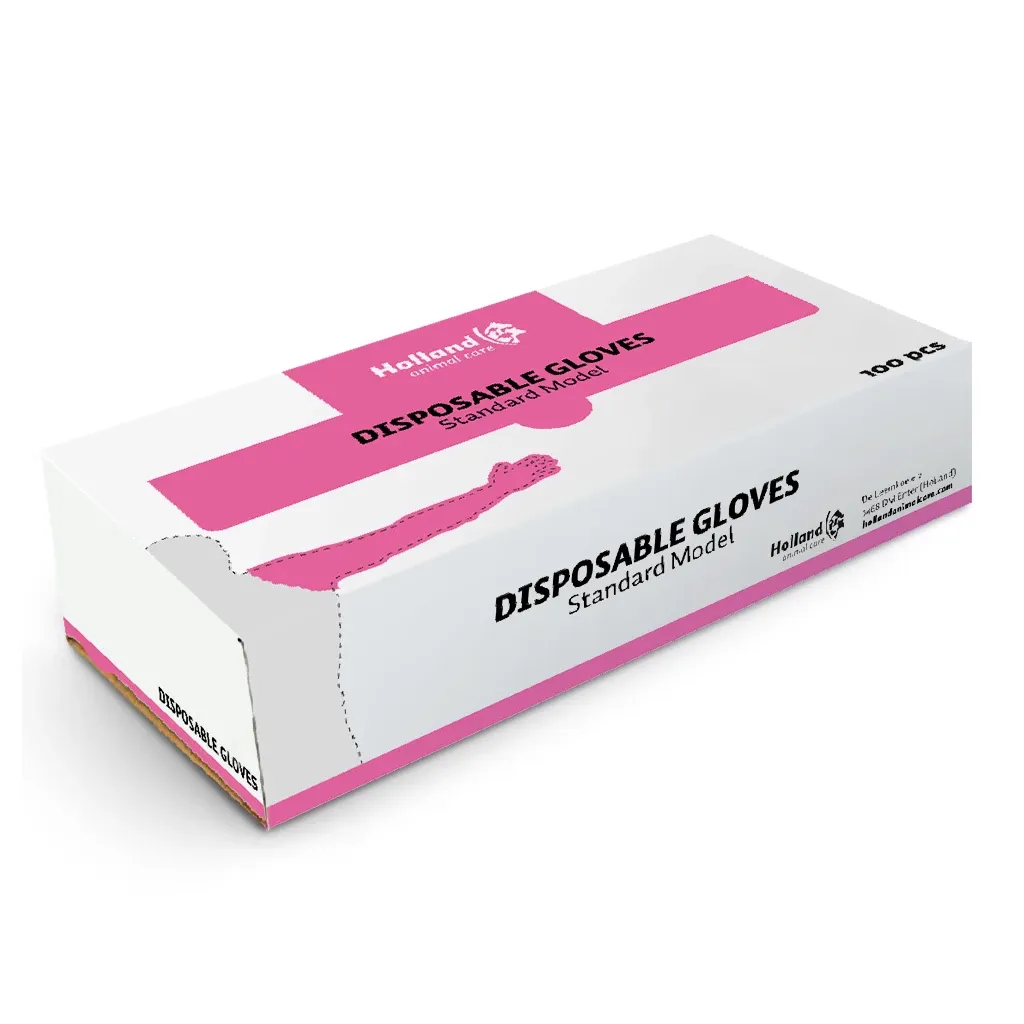 Hochwertige Einweghandschuhe, kräftig pink – 100 Stück