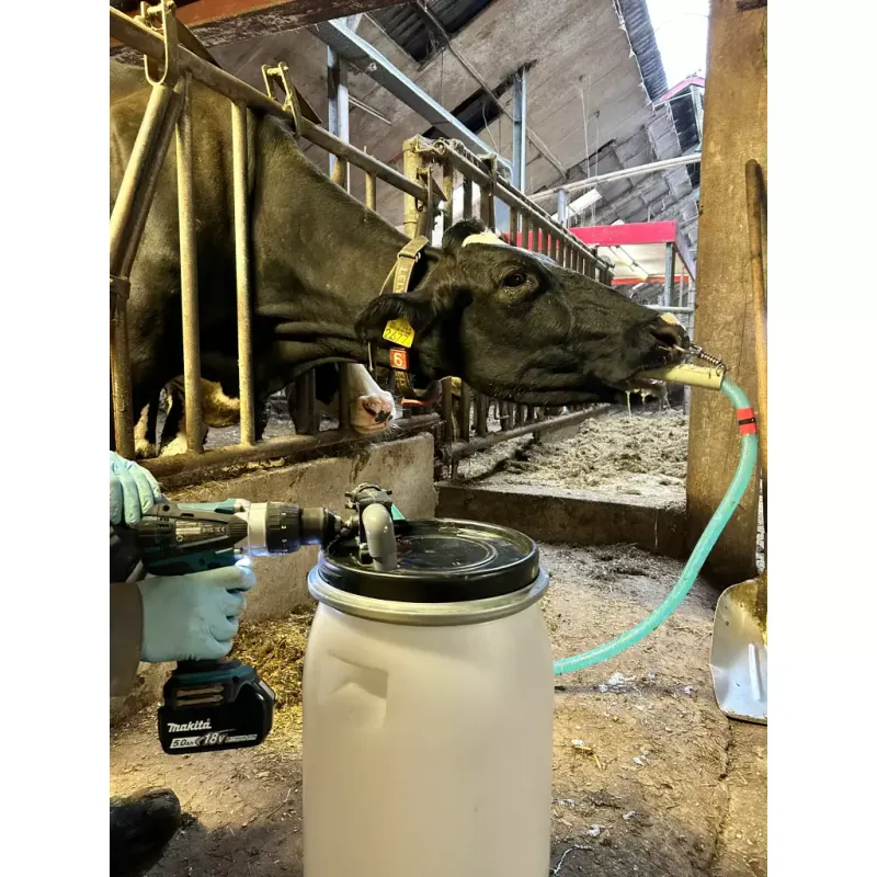Cow Drencher mit Schlauch – 25 l – Pansenpumpe für Kühe mit Bohrmaschinenbetrieb