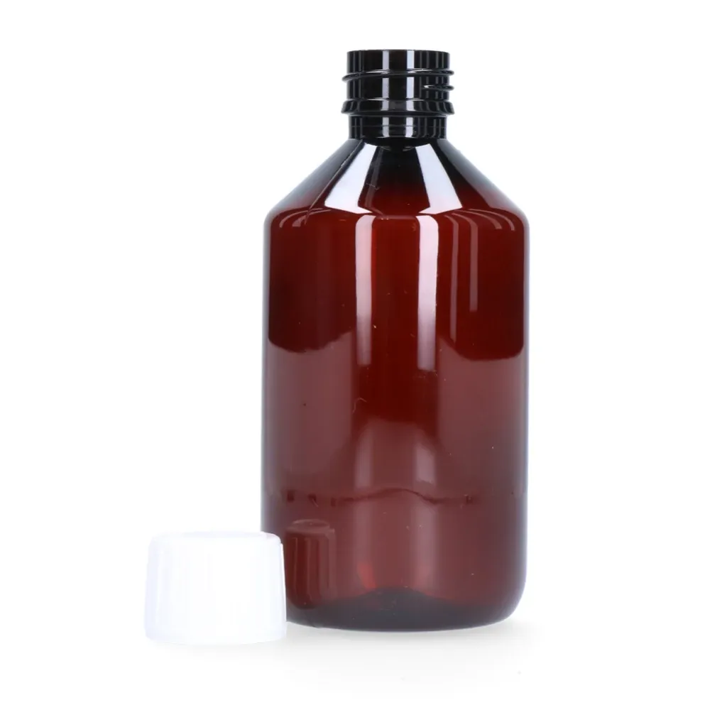 Drench-Dose Automatic Flasche + Verschluss – 300 ml – Braun/Transparent