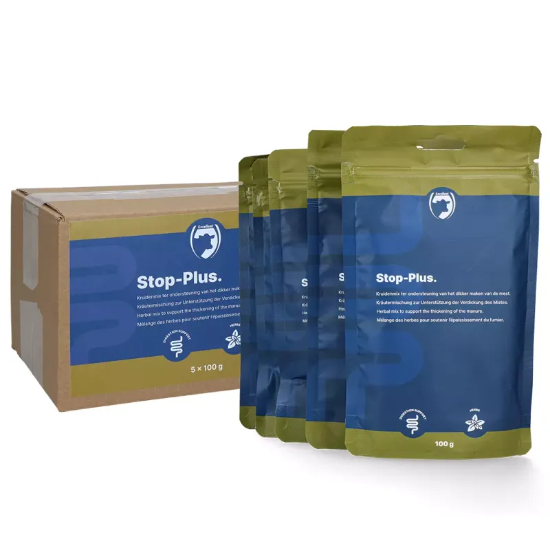 Excellent Stop Plus – 5 x 100 g – Kräutermischung für Rinder – Festere Kotkonsistenz
