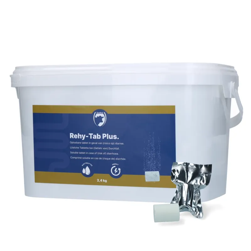 Rehy Tab Plus Brausetabletten – 48 Tabletten – bei Durchfall für Kälber, Fohlen, Lämmer, Ferkel.