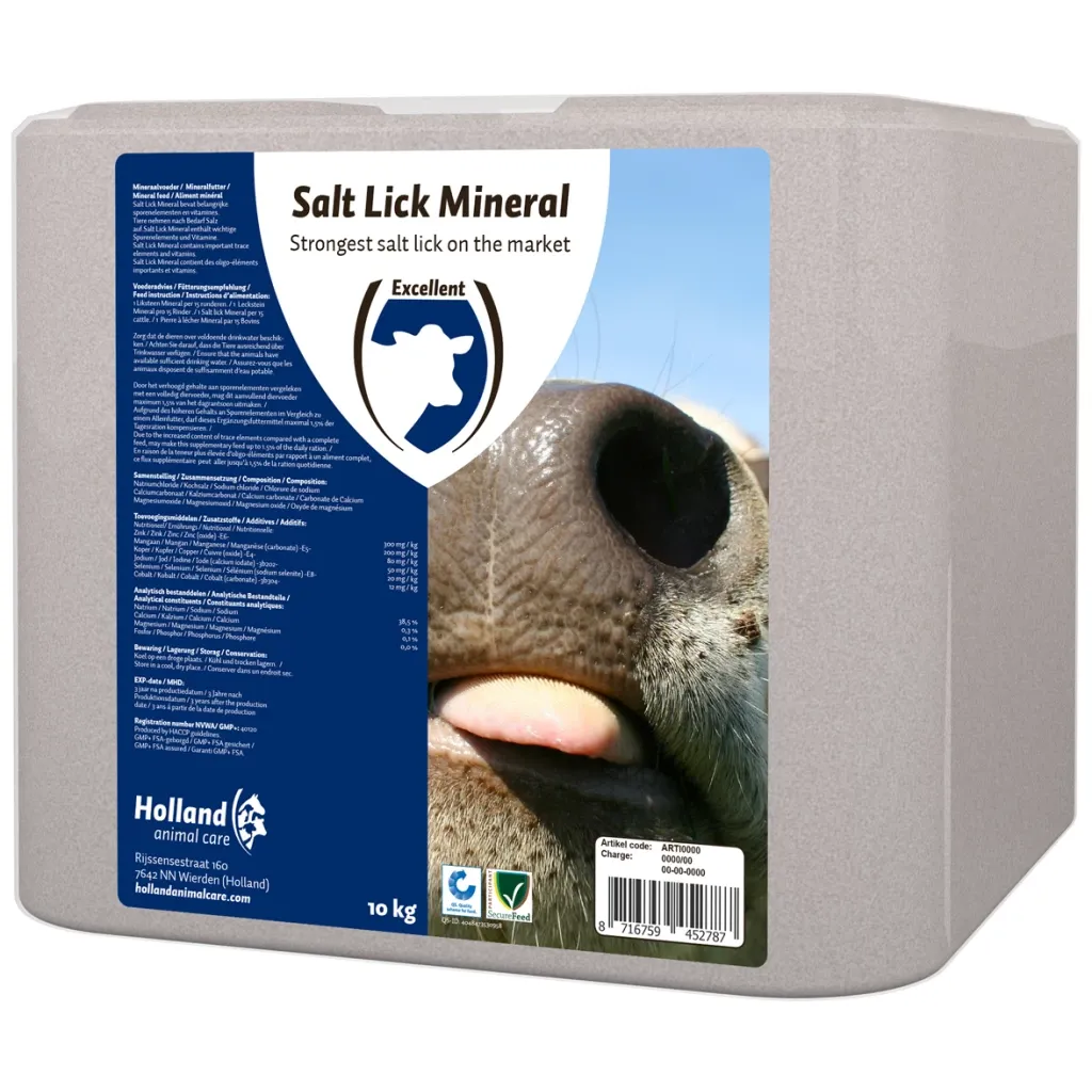 Leckstein Mineral Rindvieh – 10 kg – Pures Felsensalz – Spurenelemente