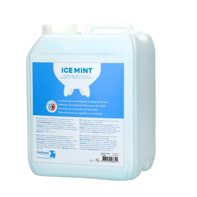 Ice Mint Gel – 2,5 l – Euterpflege für Milchkühe – Mit Dosierpumpe