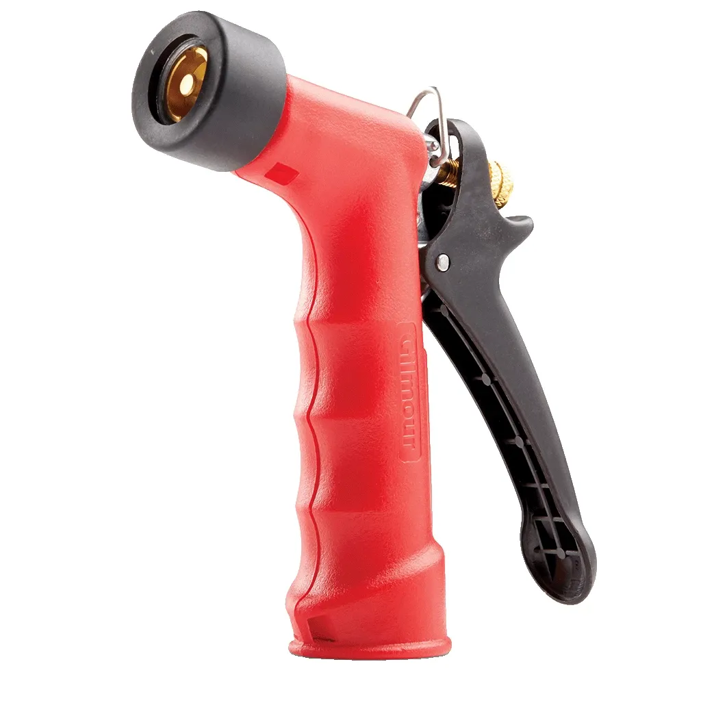 Gilmour Abspritzbrause Wasserpistole Messing – Rot – Garten und Stall