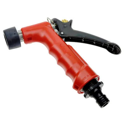 Gilmour Abspritzbrause Wasserpistole Messing – Rot – Garten und Stall