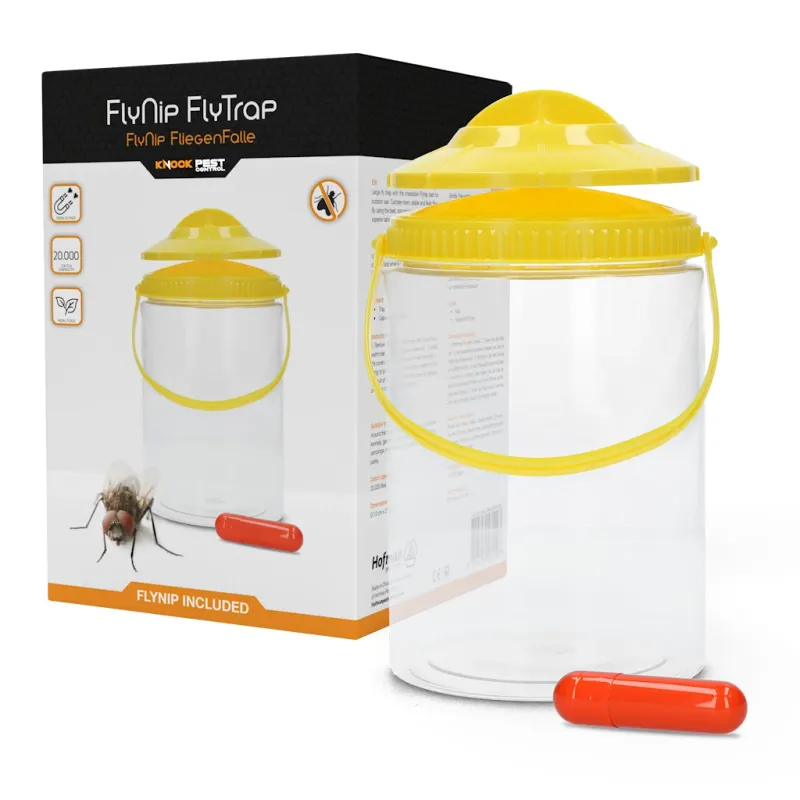 Knock Pest Control Fliegenfalle – Ø 13 cm x 21,9 cm – 20.000 Fliegen