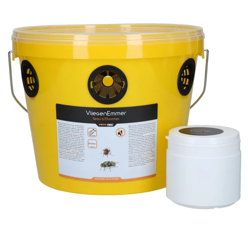 Knock Pest FlyNip Fliegeneimer – Schädlingsfalle – Inklusive Lockstoff