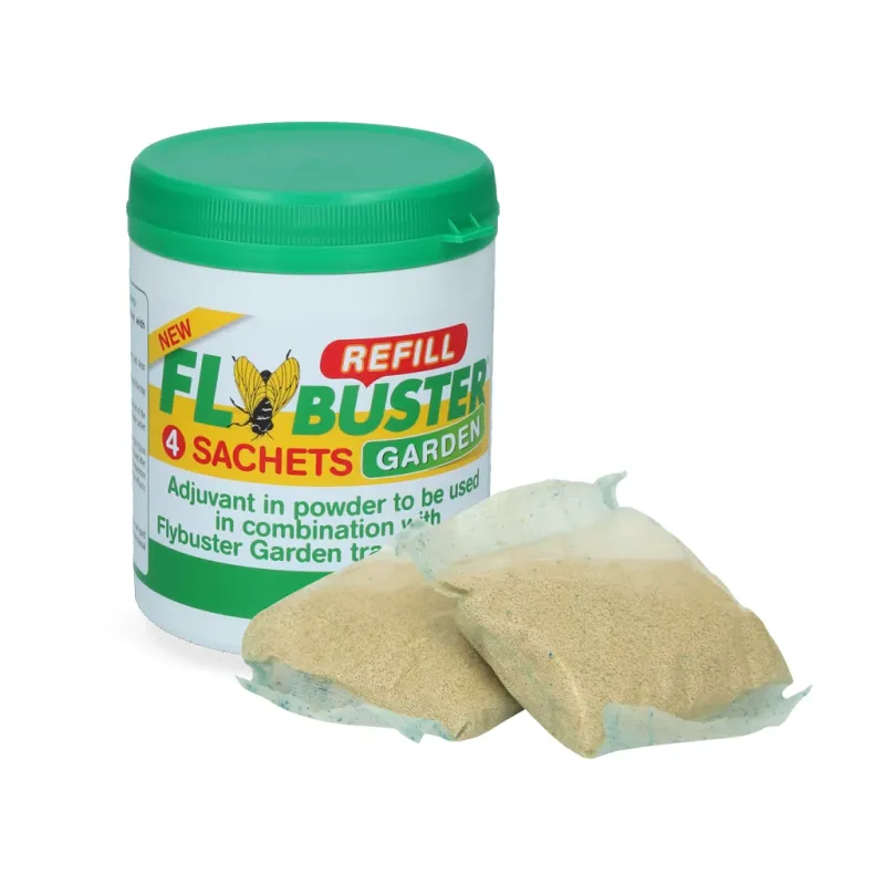 Flybuster Köder – 4 x 20 Gramm – Lockstoff in Beuteln – Fliegenabwehrmittel