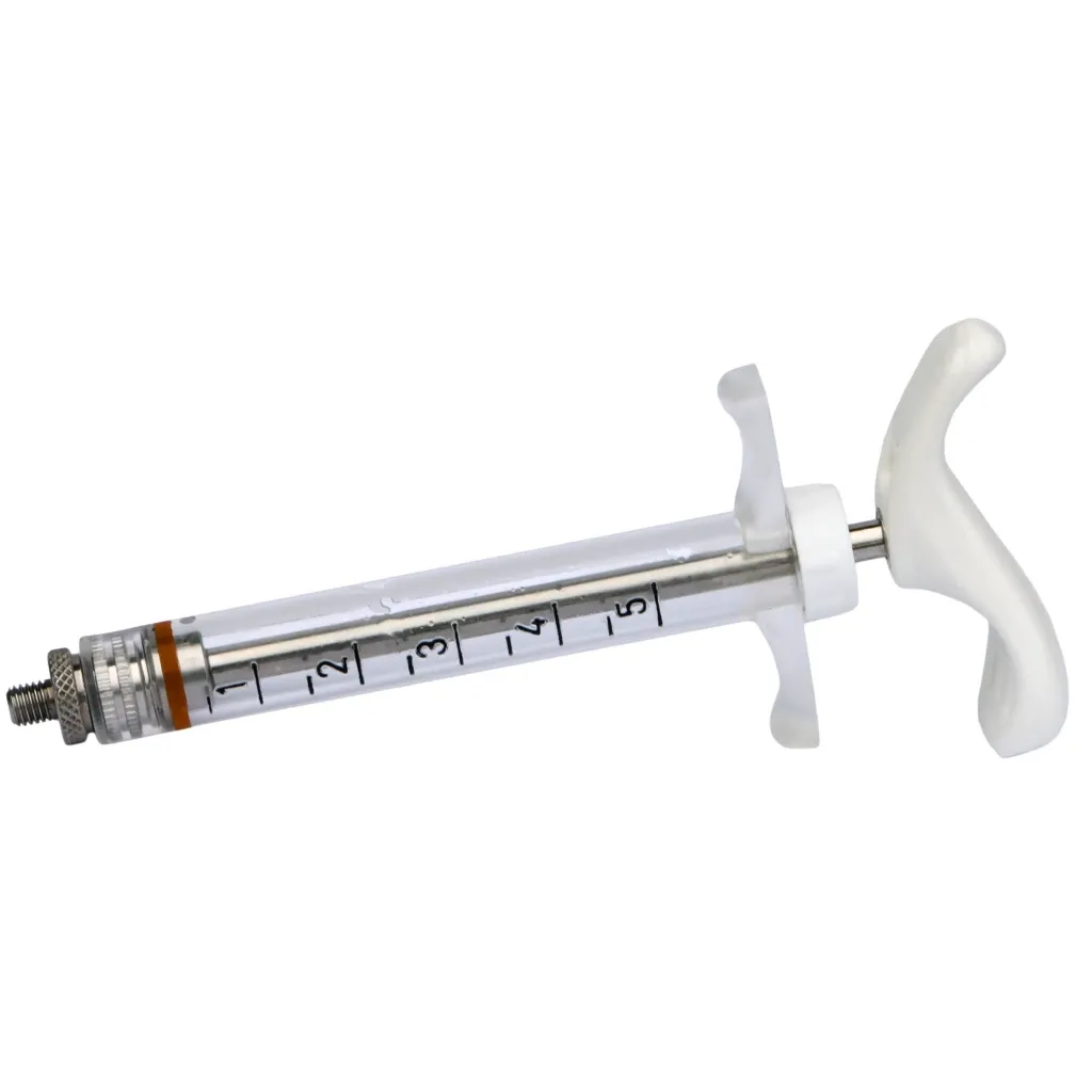 Hochwertige Nylonspritze – 5 ml – Mit Gewindeansatz – Medikamente, Flüssigkeiten