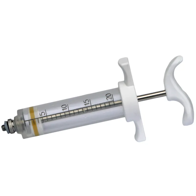 Hochwertige Nylonspritze – 20 ml – Mit Gewindeansatz – Medikamente, Flüssigkeiten