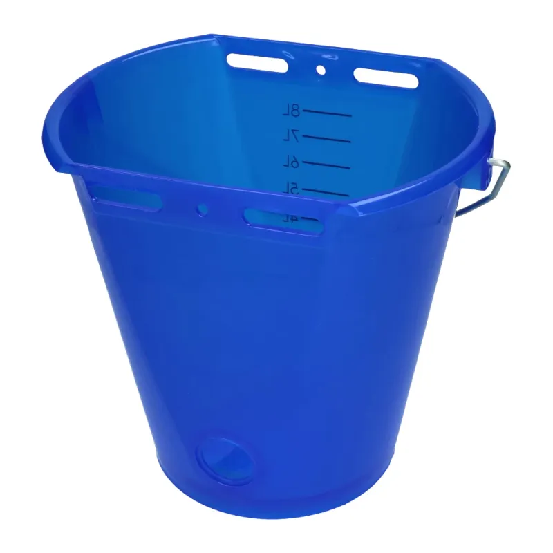 Kälbereimer transparent – 2-seitig flach – Blau