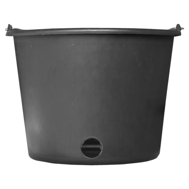 Kälbereimer – Rund – Mit Loch – Schwarz – Kälbertränkeeimer
