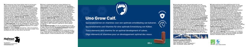 Uno Grow Calf – 20 x 40,5 g – Ergänzungsfuttermittel – Kälber