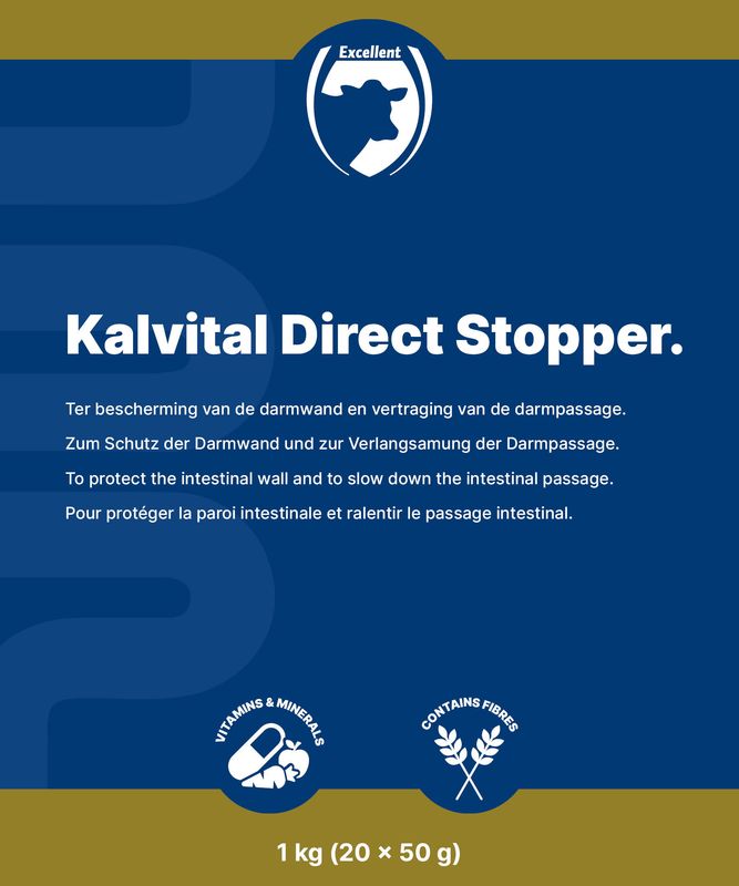 Kalvital Direct Stop – 1 kg (20 x 50 g Beutel) – Für Kälber – Darmfunktion