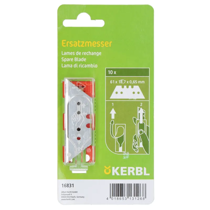 KERBL Ersatzmesser für Bandagenmesser – Set mit 10 Stück