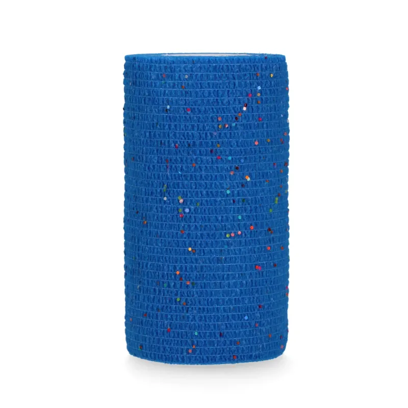 12 Stück - Animal Glitter Bandage Pro – 5 cm oder 10 cm – Blau – Selbstklebend - Elastisch